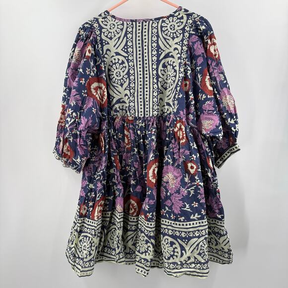 Natural Life Dress Size Medium Abbie Tunic Mini 100% Cotton Boho Floral Swing - Picture 3 of 15